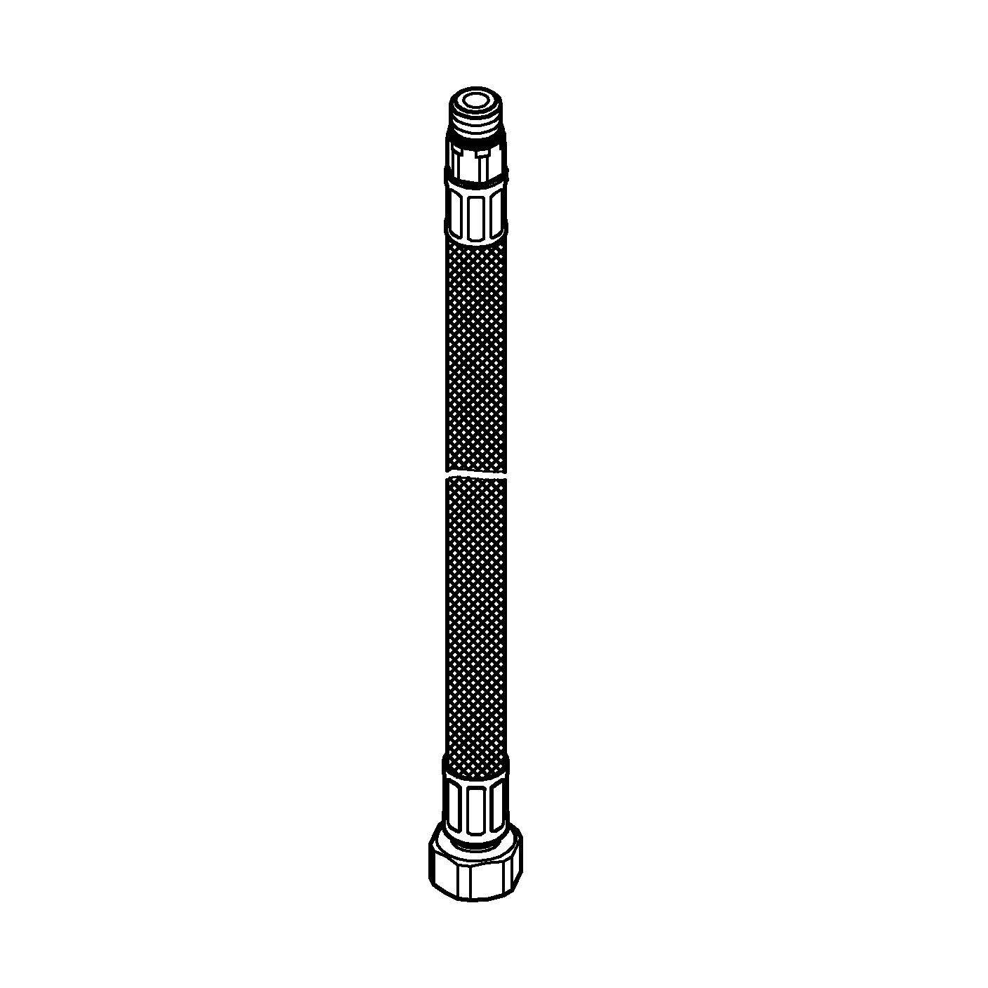 Druckschlauch 46322, M12 × 1, 530 mm, chrom