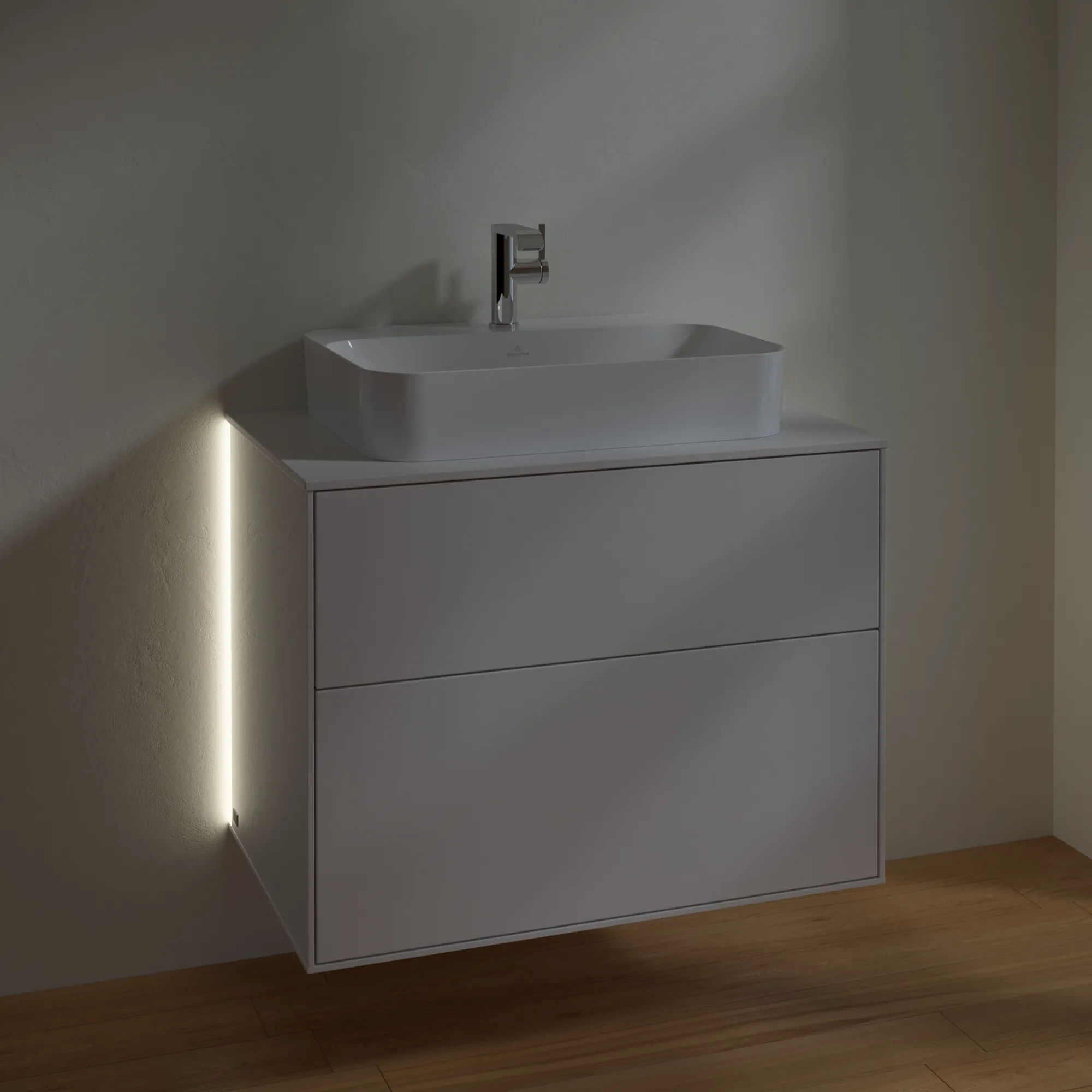 Villeroy & Boch Waschtischunterschrank „Finion“ für Schrankwaschtisch 800 × 603 × 501 mm Glossy White Lacquer, für Becken mittig Villeroy & Boch Waschtischunterschrank „Finion“ für Schrankwaschtisch 800 × 603 × 501 mm Glossy White Lacquer, für Becken mittig