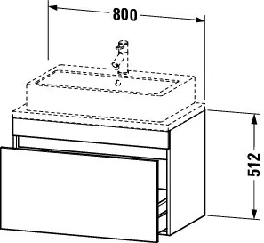 Duravit Waschtischunterschrank wandhängend „DuraStyle“ 80 × 51,2 × 47,8 cm
