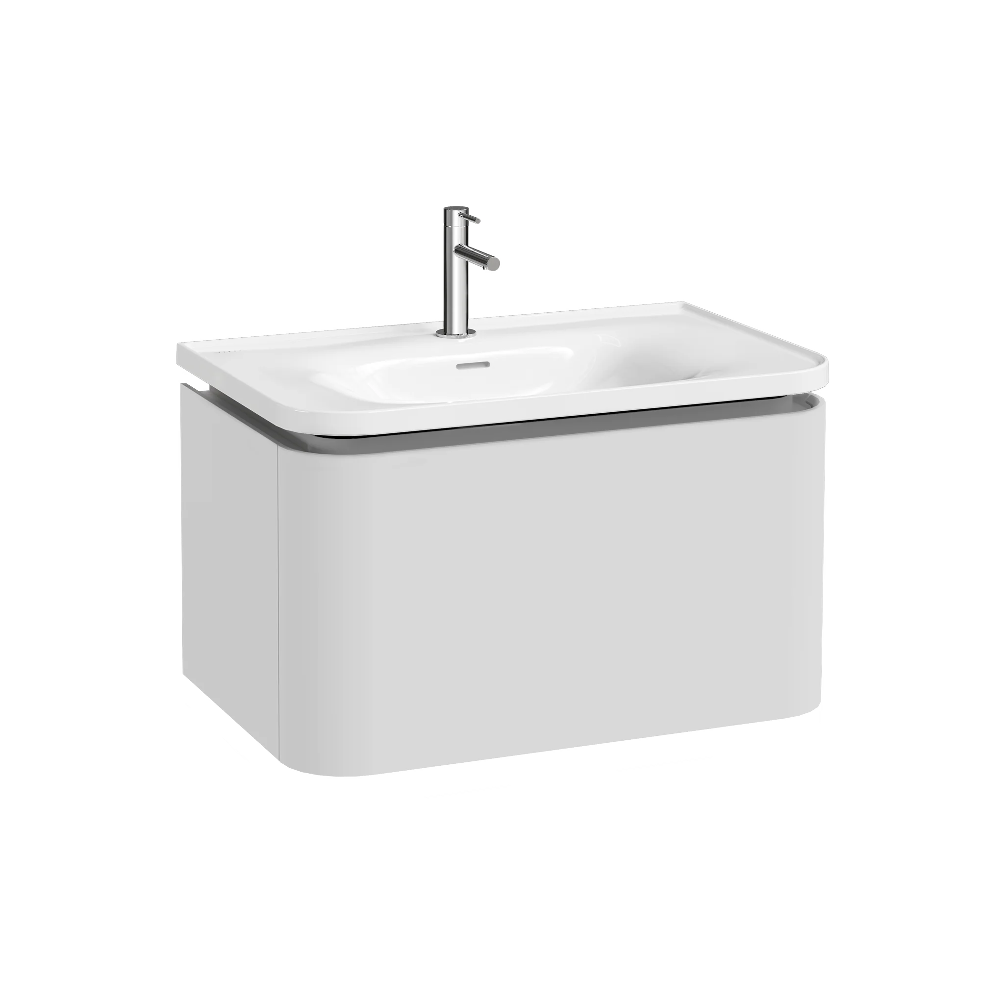 VitrA Glora Möbelwaschtisch-Set 80x53 cm, weiß Hochglanz + matt, mit LED-Ambientebeleuchtung und Push-to-Close-Ventil VitrA Glora Möbelwaschtisch-Set 80x53 cm, weiß Hochglanz + matt, mit LED-Ambientebeleuchtung und Push-to-Close-Ventil