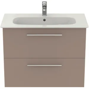 Möbelpaket i.life A mit Waschtisch 80cm und Unterschrank mit chrom Griff Weiß matt Möbelpaket i.life A mit Waschtisch 80cm und Unterschrank mit chrom Griff Weiß matt