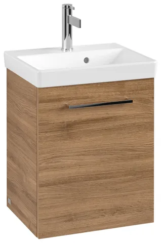 Villeroy & Boch Waschtischunterschrank mit Tür „Avento“ für Schrankwaschtisch 43 × 51,4 × 35,2 × 35,2 cm in Kansas Oak, Anschlag links, Soft Closing, 1 Tür