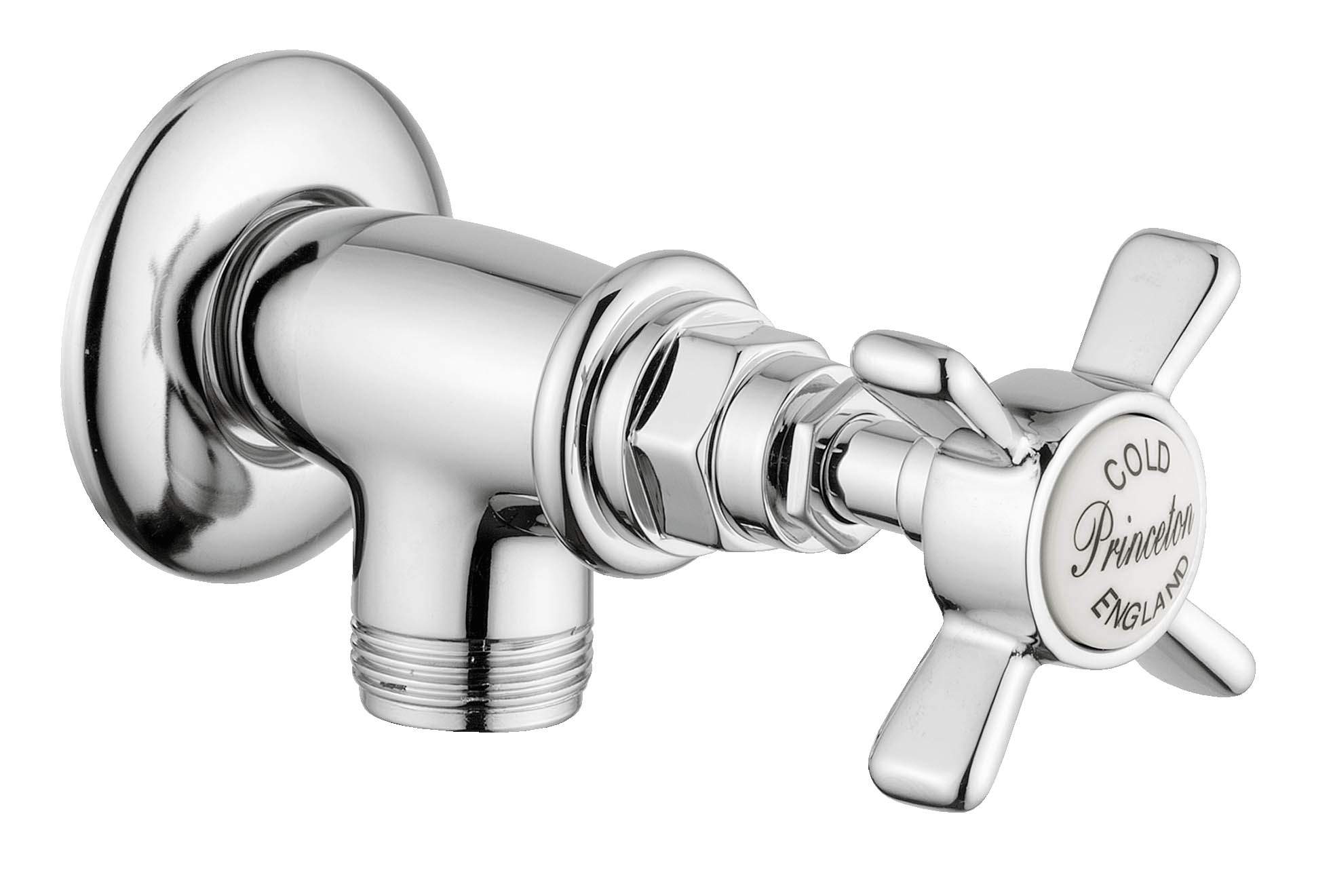 Eckventil AqvaRetro II - 1/2″ × 3/8" - keramisches Innenoberteil 90° - chrom Eckventil AqvaRetro II - 1/2″ × 3/8" - keramisches Innenoberteil 90° - chrom