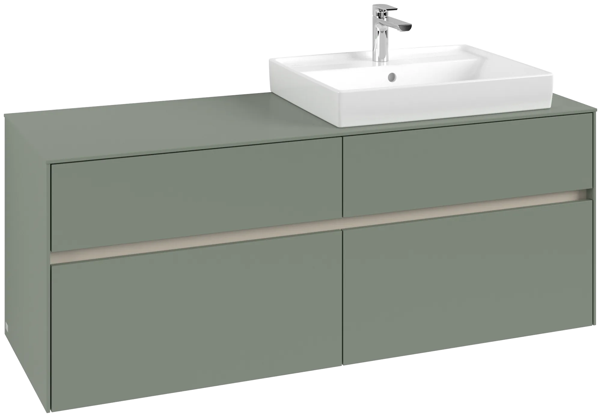 Villeroy & Boch Collaro Waschbeckenunterschrank C08600, 1400 x 548 x 500 mm, Soft Green