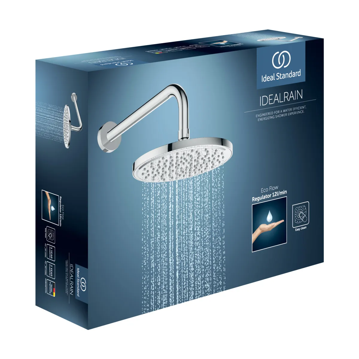 Kopfbrause Idealrain M1 200mm mit Wandanschluss Chrom Kopfbrause Idealrain M1 200mm mit Wandanschluss Chrom