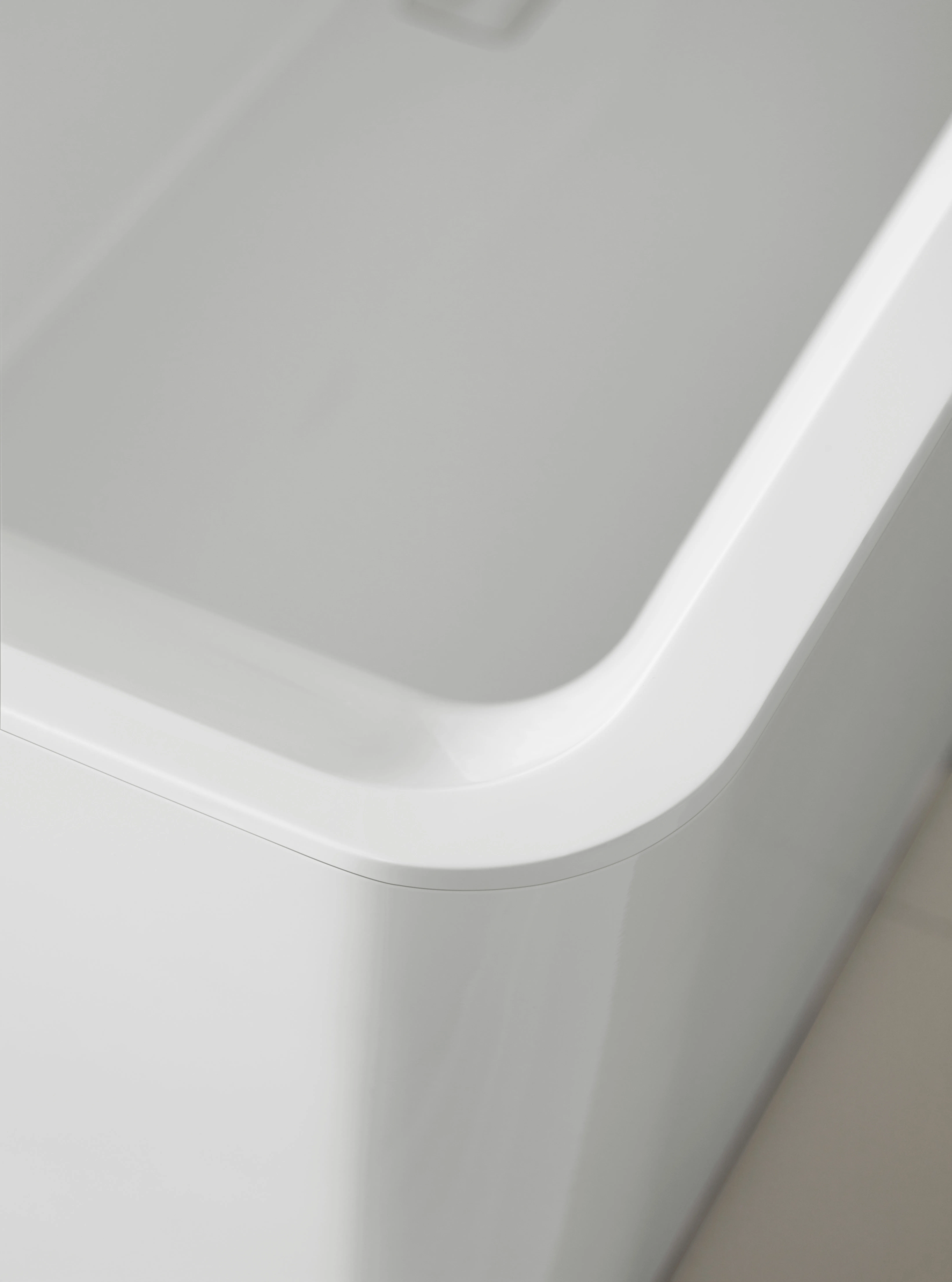 Villeroy & Boch Badewanne „Squaro Edge 12“ inkl. Schürze freistehend rechteck 180 × 80 cm, Mittelablauf in Weiß Alpin