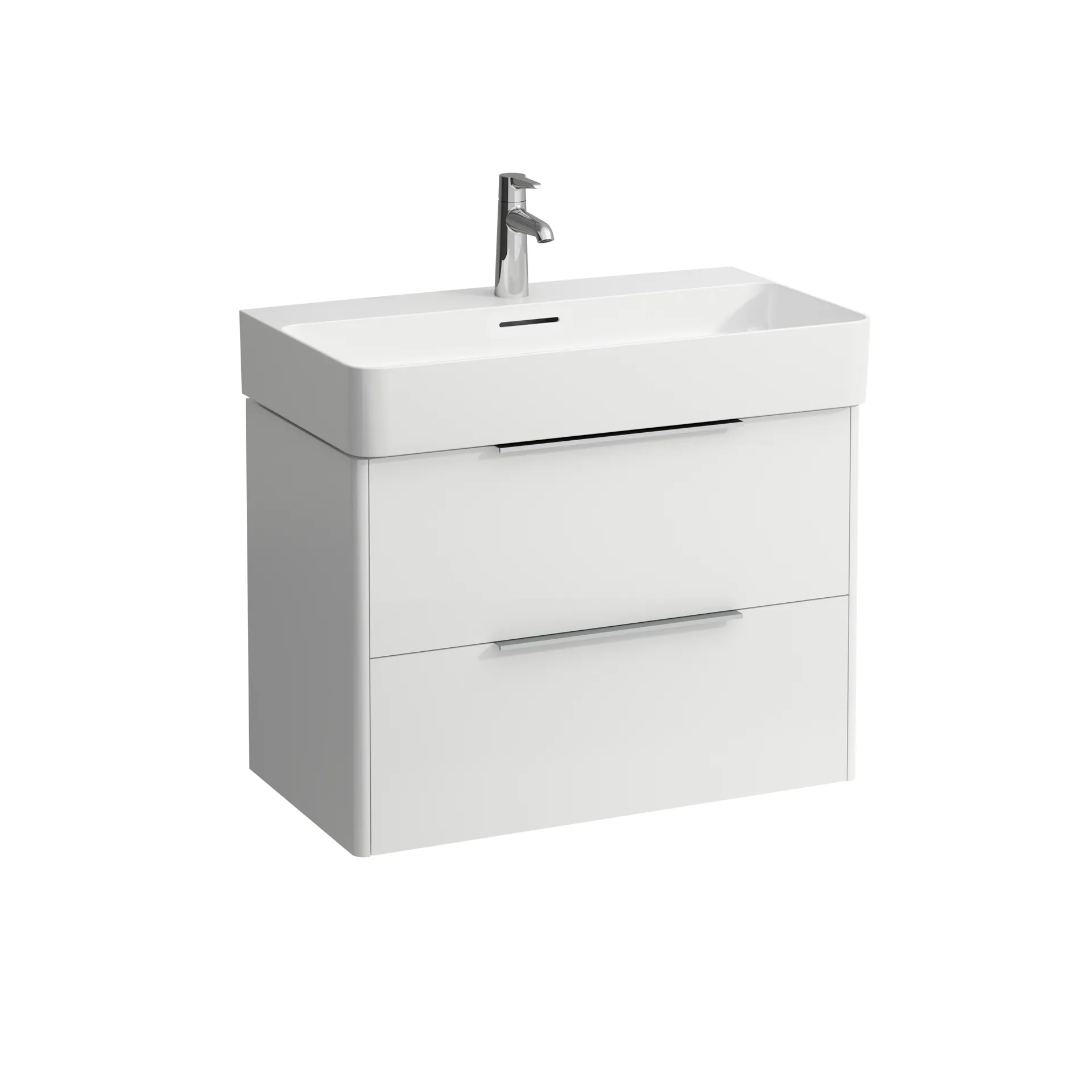 Waschtischunterbau BASE für VAL 391x733x515 2 Schubladen mit Griff aluminium eloxiert für Waschtisch H810285 weiß matt Waschtischunterbau BASE für VAL 391x733x515 2 Schubladen mit Griff aluminium eloxiert für Waschtisch H810285 weiß matt