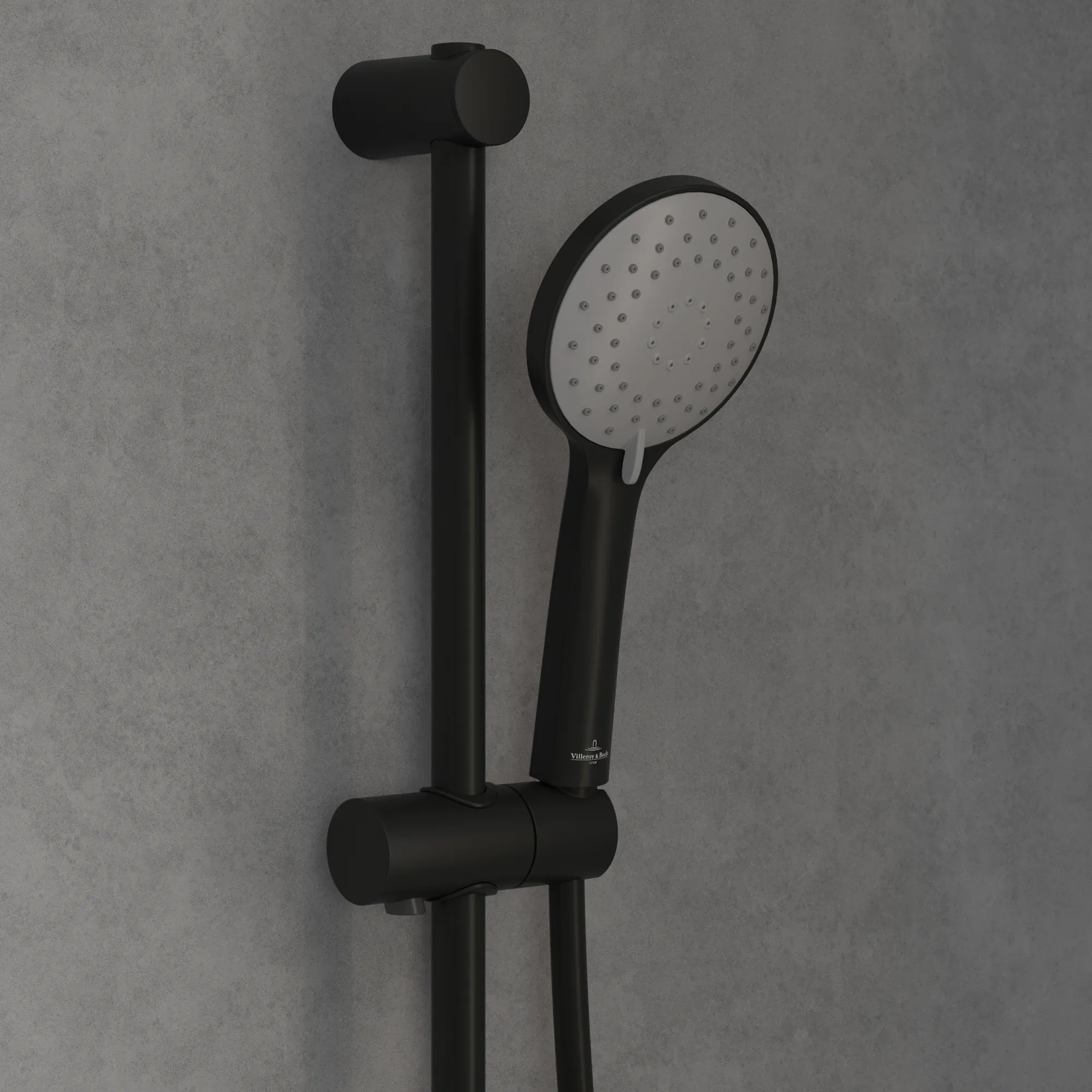 Gleitstangekombination TVS10900400061, Befestigung verdeckt 7,6 cm in Matt Black Gleitstangekombination TVS10900400061, Befestigung verdeckt 7,6 cm in Matt Black