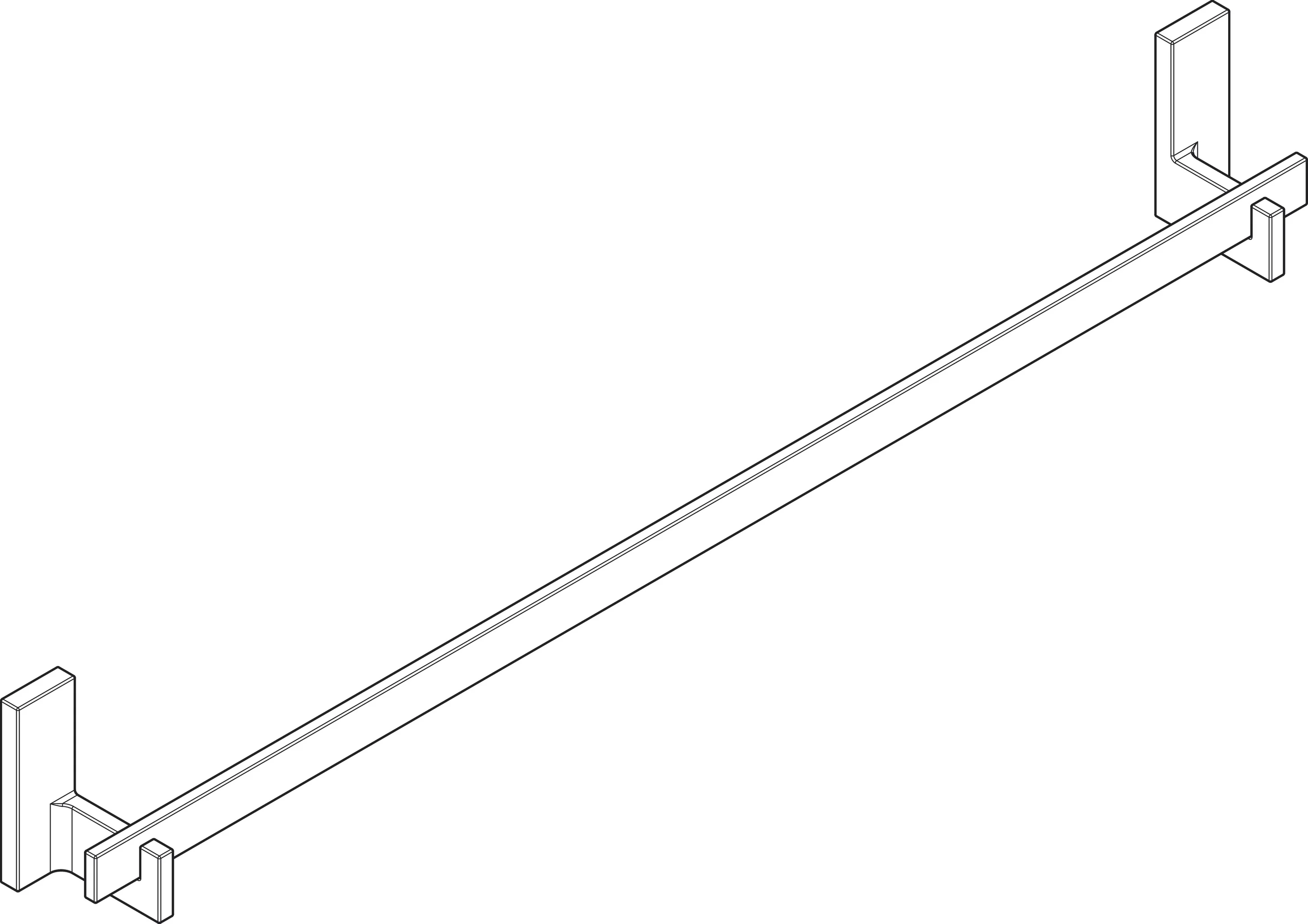 Hansgrohe AXOR Universal Rectangular Badetuchhalter 800 mm, Chrom, Wandmontage, Metall, 840 mm Länge Hansgrohe AXOR Universal Rectangular Badetuchhalter 800 mm, Chrom, Wandmontage, Metall, 840 mm Länge
