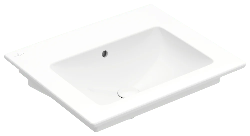Villeroy & Boch Venticello Wandwaschbecken 412462, 600x505x165 mm, weiß Alpin, glänzend, mit Überlauf