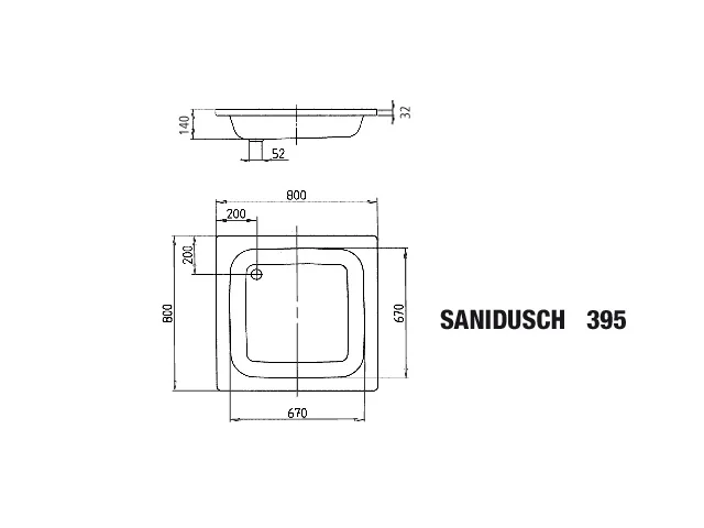 Kaldewei SANIDUSCH Duschwanne, alpinweiß, 800x800x140 mm, erhöhter Einbau Kaldewei SANIDUSCH Duschwanne, alpinweiß, 800x800x140 mm, erhöhter Einbau