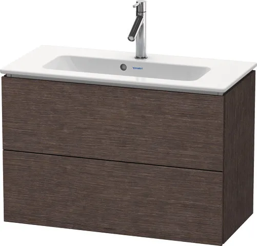 Duravit Waschtischunterschrank wandhängend „L-Cube“ 82 × 55 × 39,1 cm Eiche Dunkel gebürstet