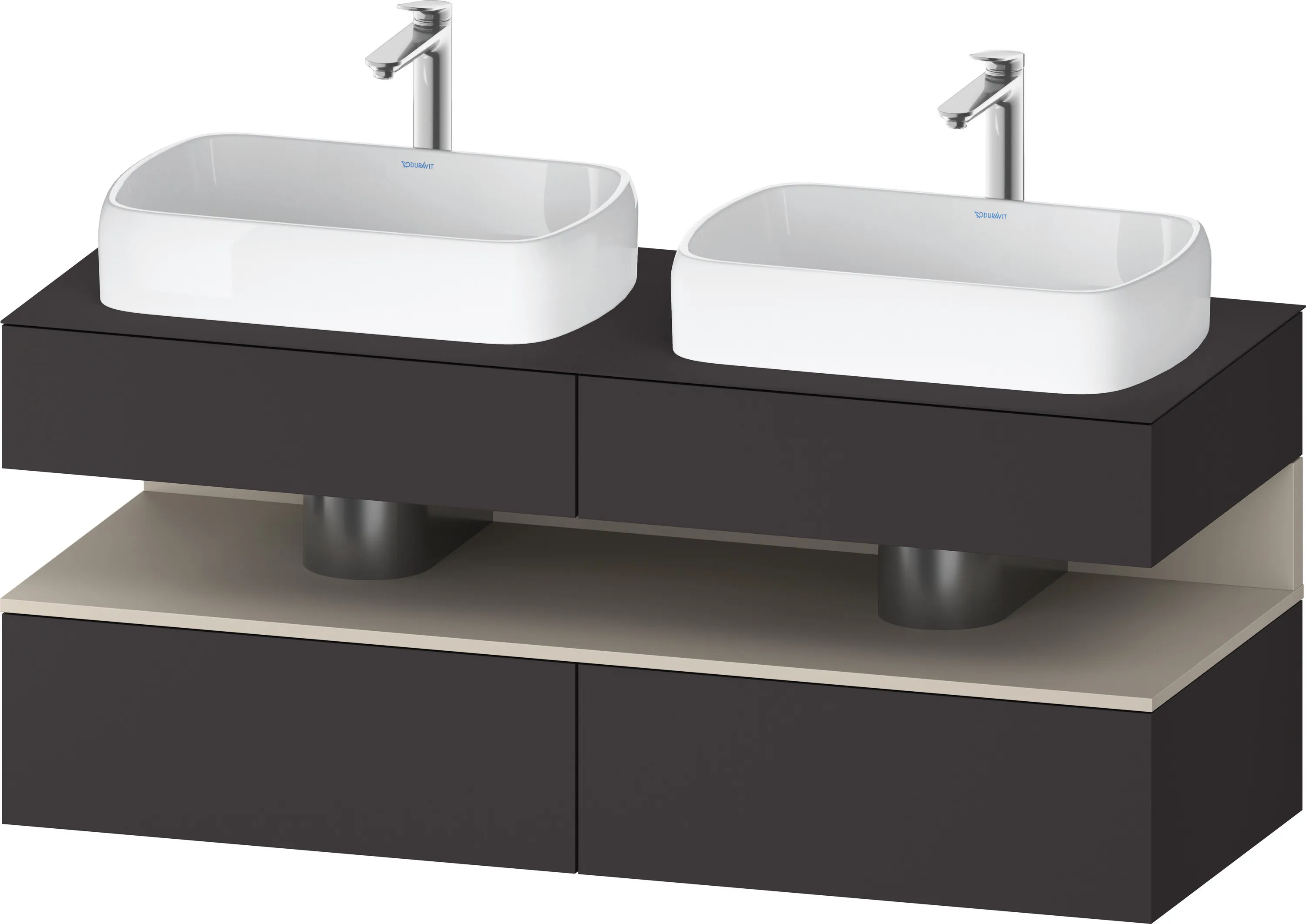 Duravit Waschtischunterschrank wandhängend „Qatego“ 140 × 60 × 55 cm