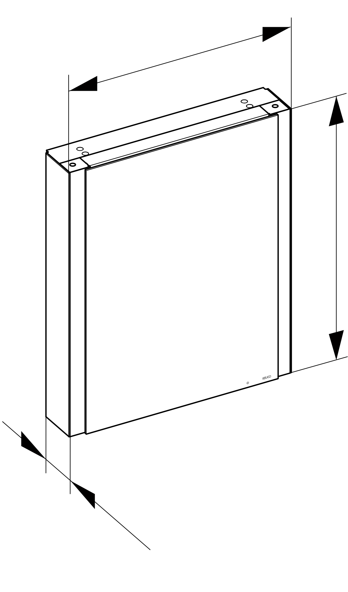 KEUCO Wandvorbau Spiegelschrank „Somaris“ Verspiegelt, Anschlag rechts, rechts, Aufputz, Anschlag rechts, ohne Spiegelheizung 600 × 710 × 127 mm KEUCO Wandvorbau Spiegelschrank „Somaris“ Verspiegelt, Anschlag rechts, rechts, Aufputz, Anschlag rechts, ohne Spiegelheizung 600 × 710 × 127 mm