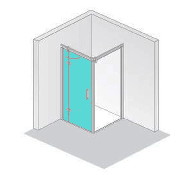 HSK teilgerahmte Drehtür an Nebenteil „Atelier Plan“ für verkürzte Seitenwand Glas Mattierung mittig (65 cm), Profile Chromoptik (Alu Hochglanz poliert), B: 1000 mm H: 2000 mm HSK teilgerahmte Drehtür an Nebenteil „Atelier Plan“ für verkürzte Seitenwand Glas Mattierung mittig (65 cm), Profile Chromoptik (Alu Hochglanz poliert), B: 1000 mm H: 2000 mm