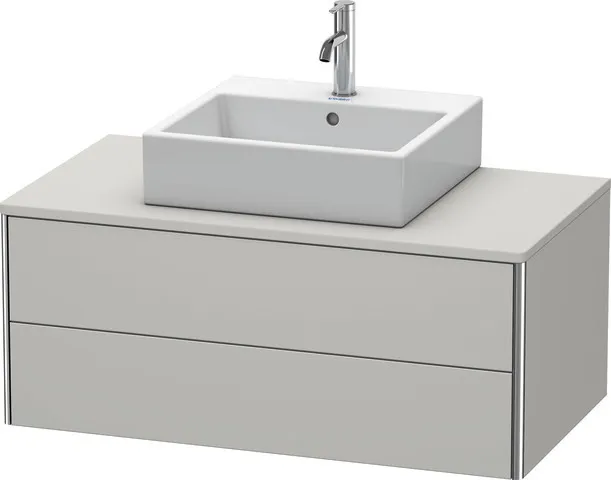 Duravit Waschtischunterschrank wandhängend „XSquare“ 100 × 40 × 54,8 cm Becken: mittig / Front- & Korpusfarbe: Betongrau Matt / Größe: 100 × 54,8 × 40 cm / Oberfläche: Dekor / Profile: Chrom / Schubladen: 2 Duravit Waschtischunterschrank wandhängend „XSquare“ 100 × 40 × 54,8 cm Becken: mittig / Front- & Korpusfarbe: Betongrau Matt / Größe: 100 × 54,8 × 40 cm / Oberfläche: Dekor / Profile: Chrom / Schubladen: 2