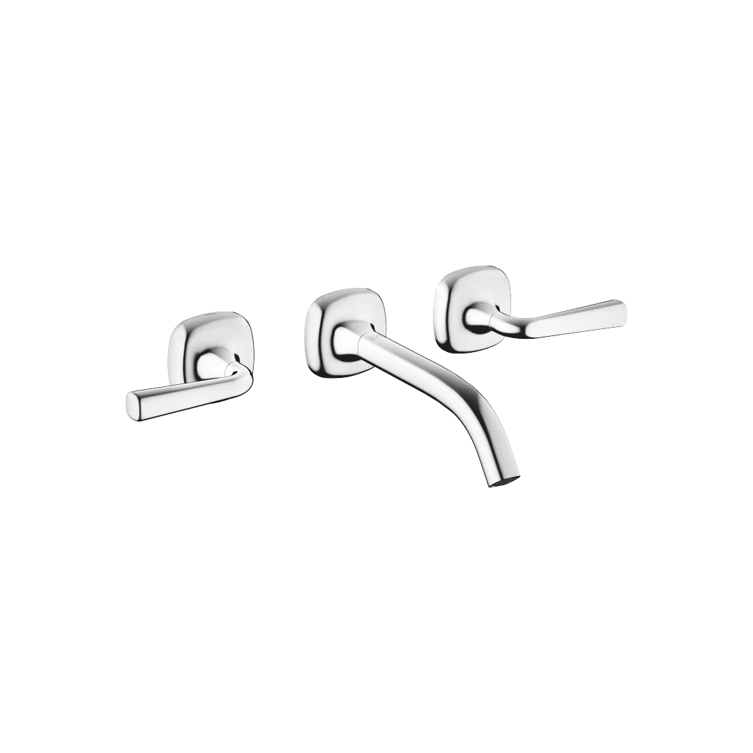 Dornbracht COYA Waschtisch-Wandbatterie ohne Ablaufgarnitur Chrom, Ausladung 190 mm, starrer Auslauf, runder luftangereicherter Strahl, Bohrungsdurchmesser 35 mm, Rosette 60 x 60 mm, max. Durchfluss 4,5 l/min