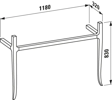 Laufen Waschtisch-Gestell „THE NEW CLASSIC“ 1180 × 830 × 320 mm Laufen Waschtisch-Gestell „THE NEW CLASSIC“ 1180 × 830 × 320 mm