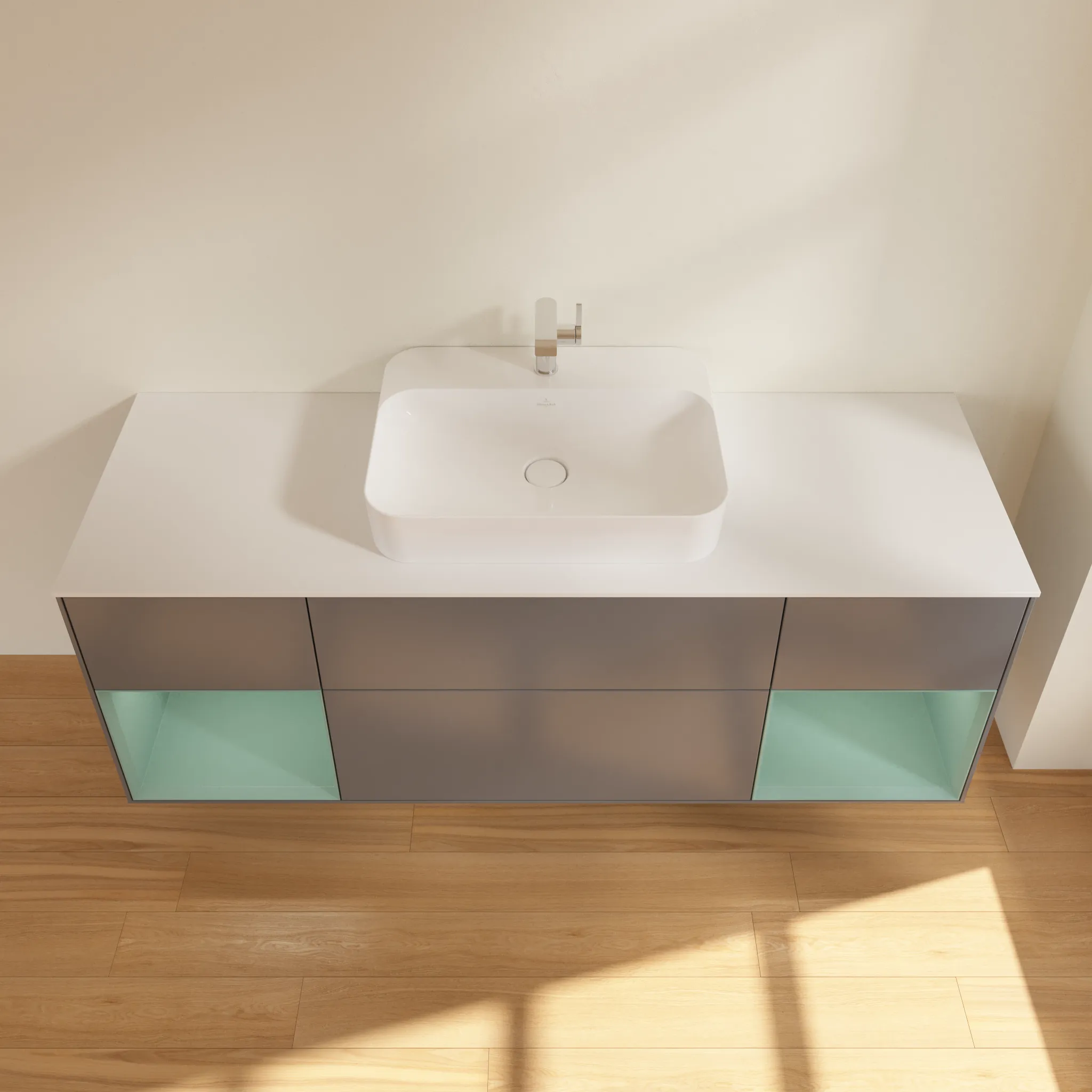 Villeroy & Boch Waschtischunterschrank „Finion“ für Schrankwaschtisch 1600 × 603 × 501 mm Anthracite Matt Lacquer, für Becken mittig Villeroy & Boch Waschtischunterschrank „Finion“ für Schrankwaschtisch 1600 × 603 × 501 mm Anthracite Matt Lacquer, für Becken mittig