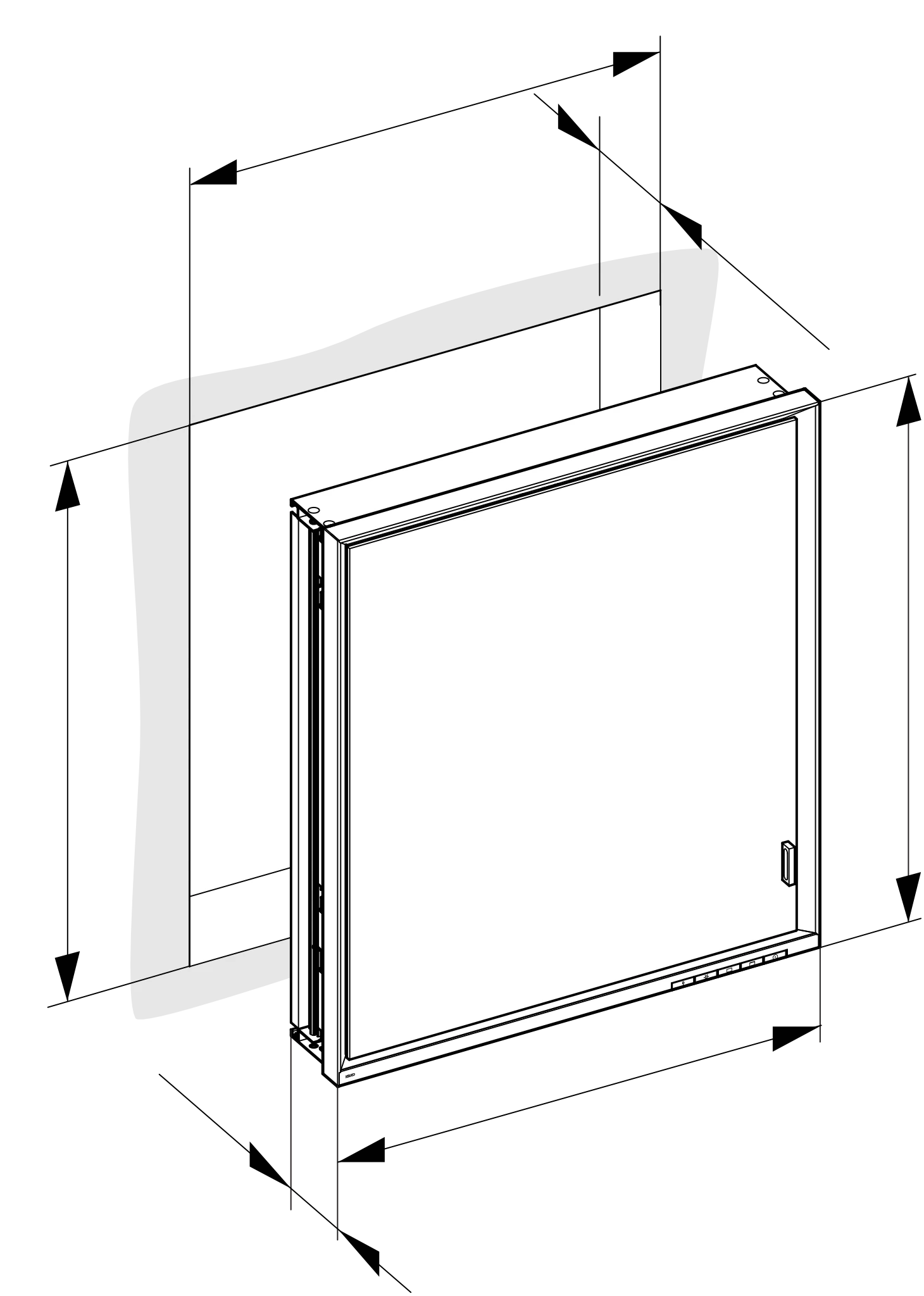 KEUCO ROYAL LUMOS Spiegelschrank Wandeinbau 1-türig lange Tür 650x735x130mm silber-eloxiert KEUCO ROYAL LUMOS Spiegelschrank Wandeinbau 1-türig lange Tür 650x735x130mm silber-eloxiert