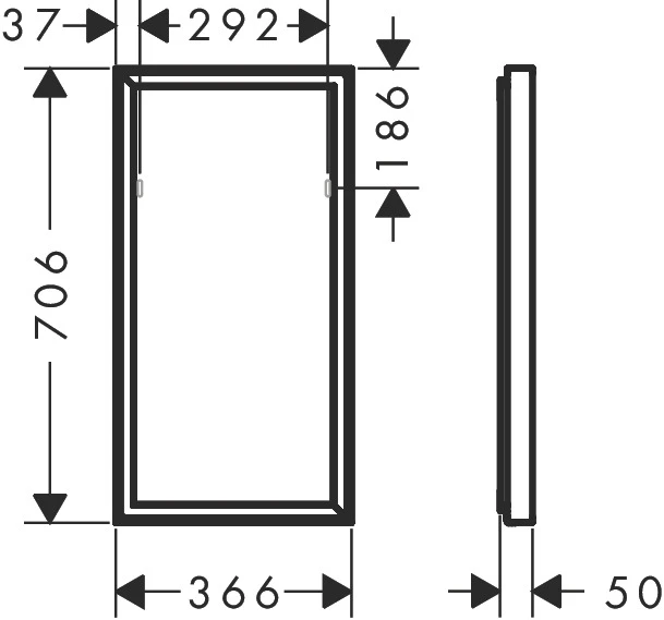 Xarita E Spiegel mit LED-Beleuchtung 360/50 IR Sensor Mattweiß