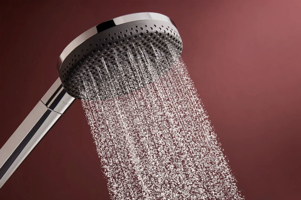 Hansgrohe Handbrause Raindance Alive Select S, 125 mm Brausekopfgröße, Chrom, 3 Strahlarten (RainAir, PowderRain, Massagestrahl), QuickClean, Durchflussregler 8 l/min, Anschlussgewinde G 1/2