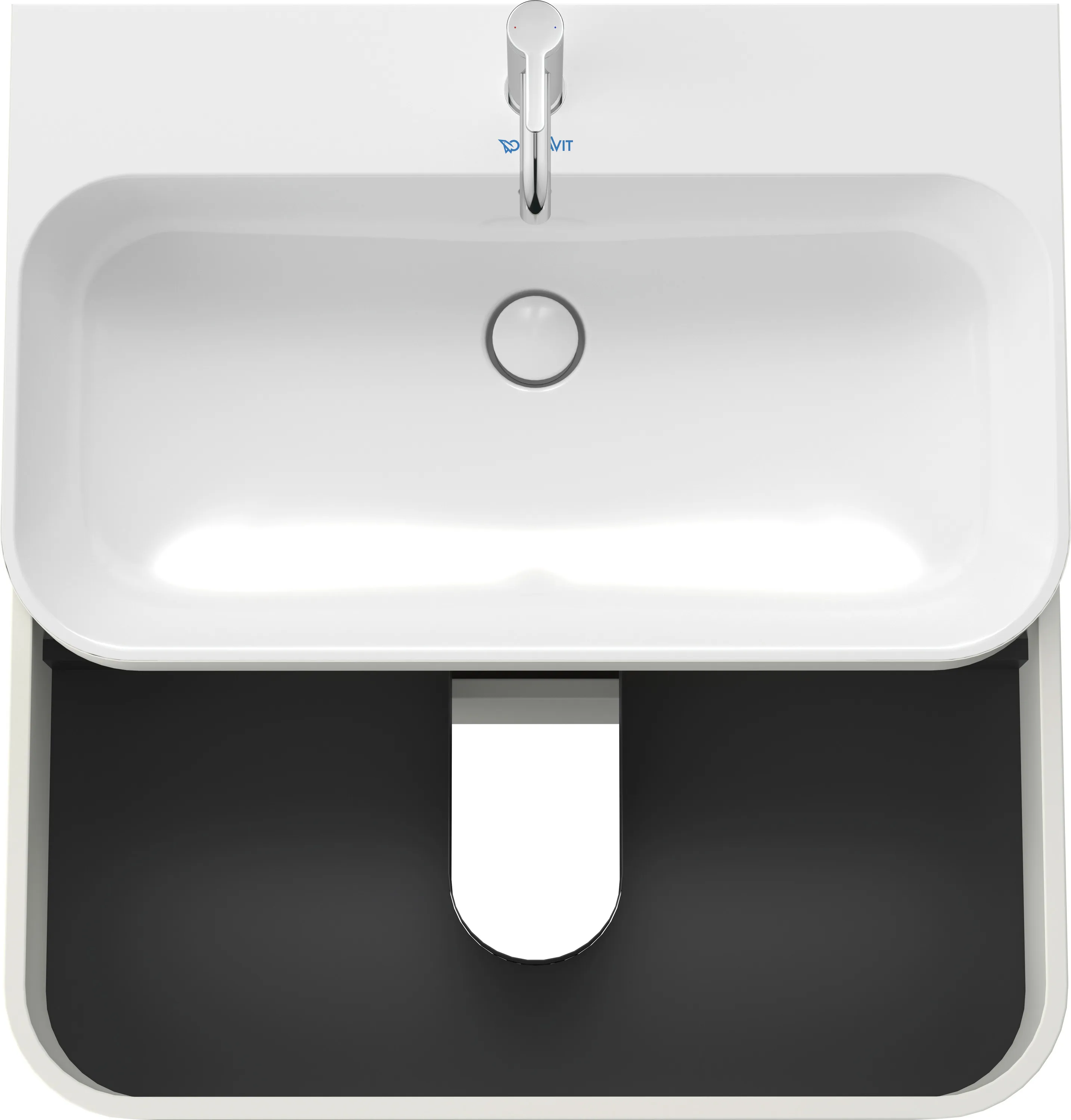 Duravit Waschtischunterschrank c-bonded Set wandhängend „Happy D.2 Plus“ 775 × 480 × 490 mm Weiß Hochglanz, mit Hahnlochbohrung Duravit Waschtischunterschrank c-bonded Set wandhängend „Happy D.2 Plus“ 775 × 480 × 490 mm Weiß Hochglanz, mit Hahnlochbohrung