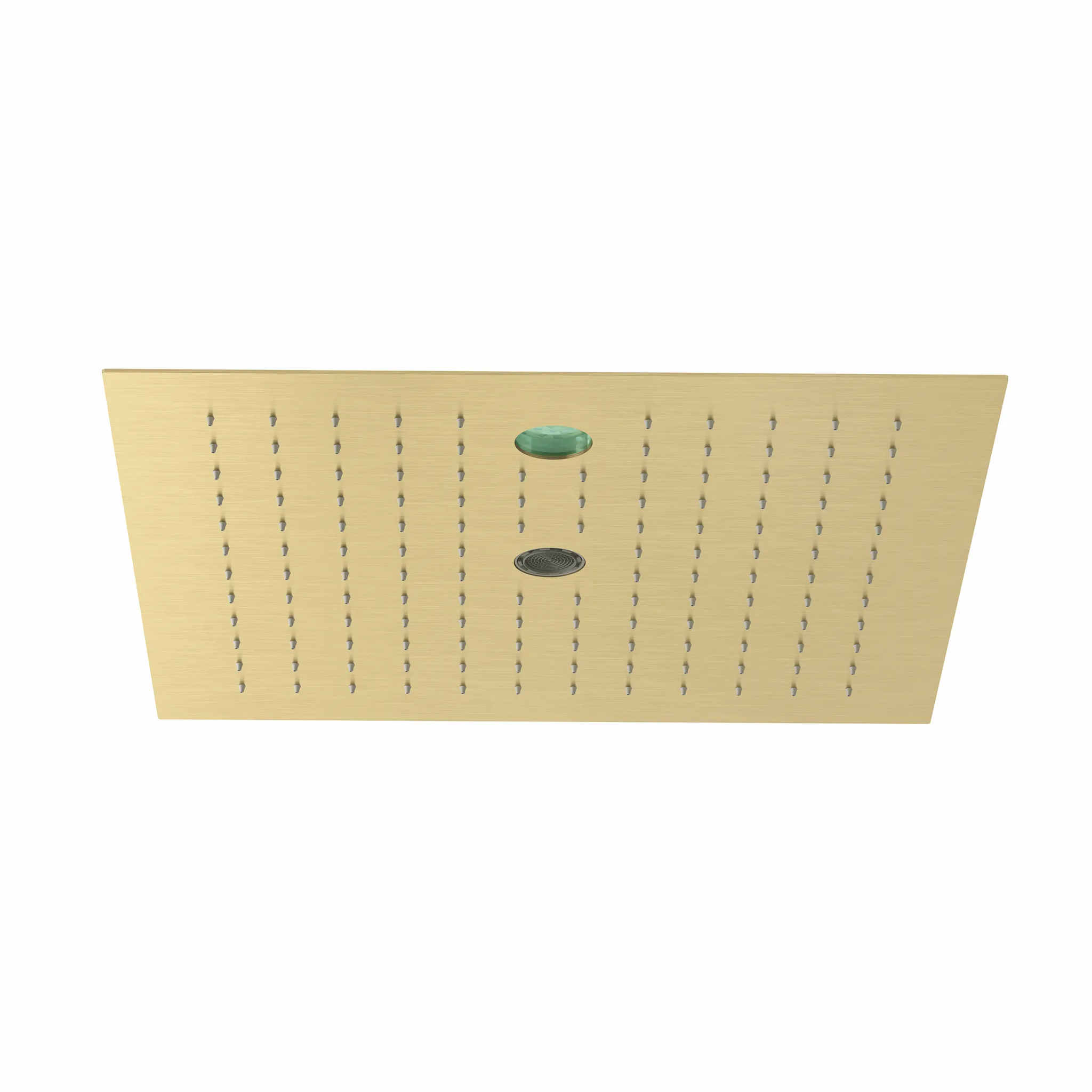 Kludi-ASANA Kopfbrause 44x44 CleanJet SummerRain/AmbienceLight Brushed Gold