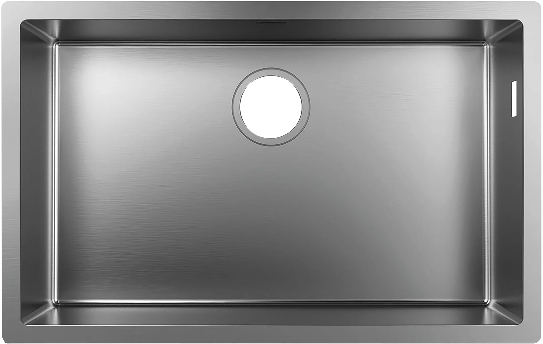 Hansgrohe S71 Unterbauspüle 660, Edelstahl, 658 x 398 mm, Beckentiefe 185 mm