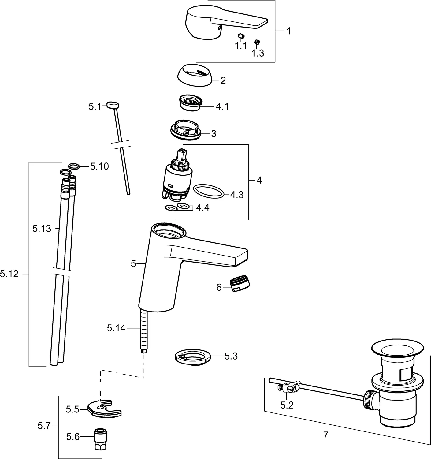 HansaTWIST Waschtischarmatur HansaTWIST 0909 Kupferrohr Zugstangenablaufgarnitur Ausladung 121 mm DN15 Chrom HansaTWIST Waschtischarmatur HansaTWIST 0909 Kupferrohr Zugstangenablaufgarnitur Ausladung 121 mm DN15 Chrom