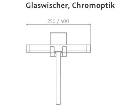 HSK Glaswischer 40 cm in chrom (5 Stück)