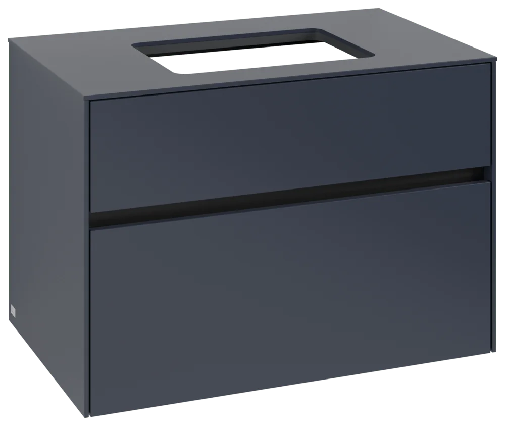 Villeroy & Boch Waschbeckenunterschrank Collaro C10800, Eckig, Marine Blue, 800x548x500 mm, mit SoftClosing, 2 Auszüge Villeroy & Boch Waschbeckenunterschrank Collaro C10800, Eckig, Marine Blue, 800x548x500 mm, mit SoftClosing, 2 Auszüge