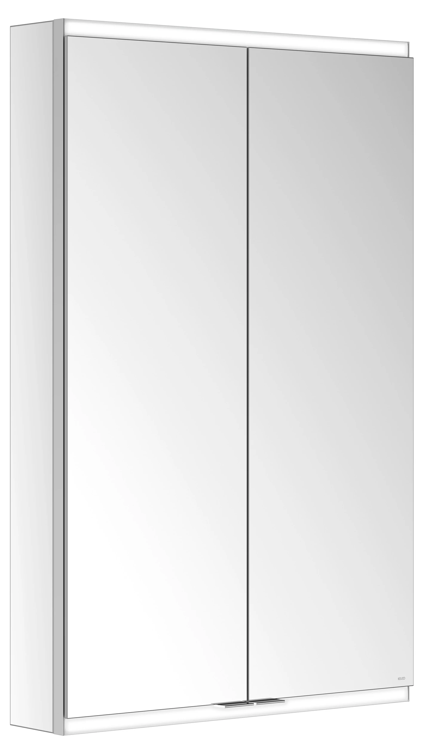 KEUCO Royal Modular 2.0 Spiegelschrank beleuchtet Wandvorbau, 2 Steckdosen 600 x 900 x 120 mm silber-eloxiert