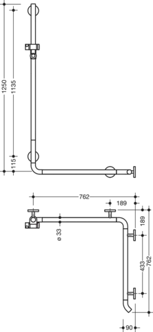 HEWI Haltegriff „System 800K“ in Anthrazitgrau HEWI Haltegriff „System 800K“ in Anthrazitgrau
