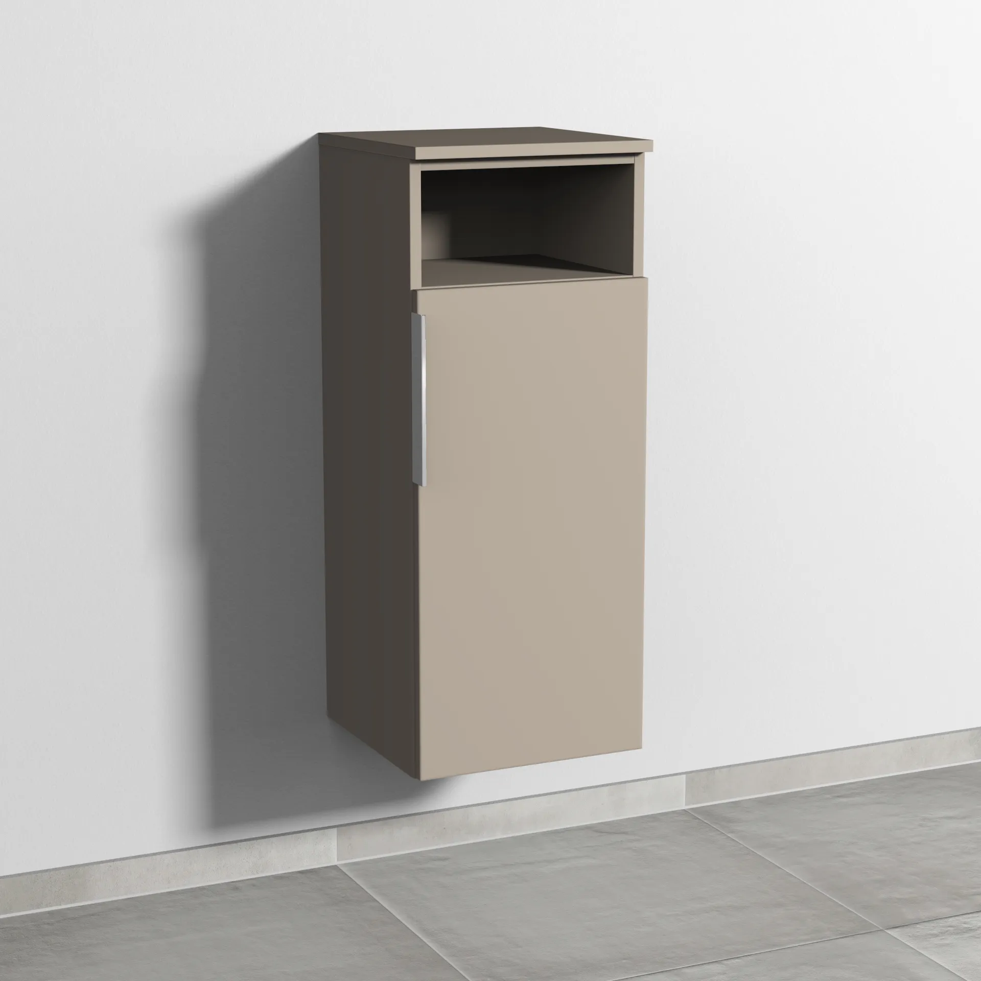 Sanipa Mittelschrank „3way“ 350 × 850 × 345 mm Anschlag rechts, in Sandgrau (matt), Anschlag rechts