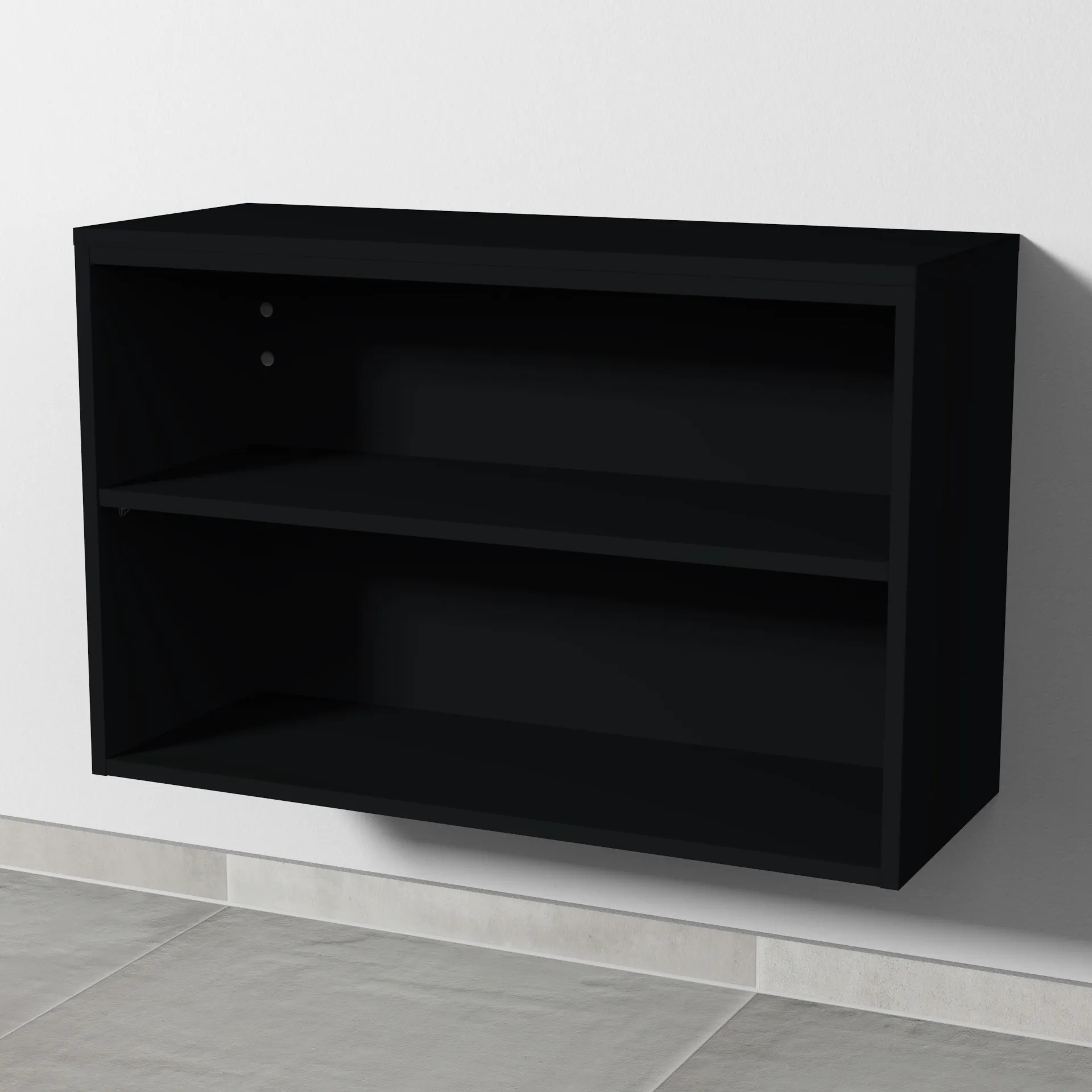 Anbauregal offen (RM101) 504x800x309 Schwarz-Matt