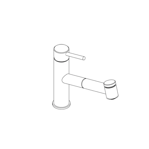 Kludi STEEL Spültisch-Einhandmischer m. Geschirrbrause edelstahl gebürstet