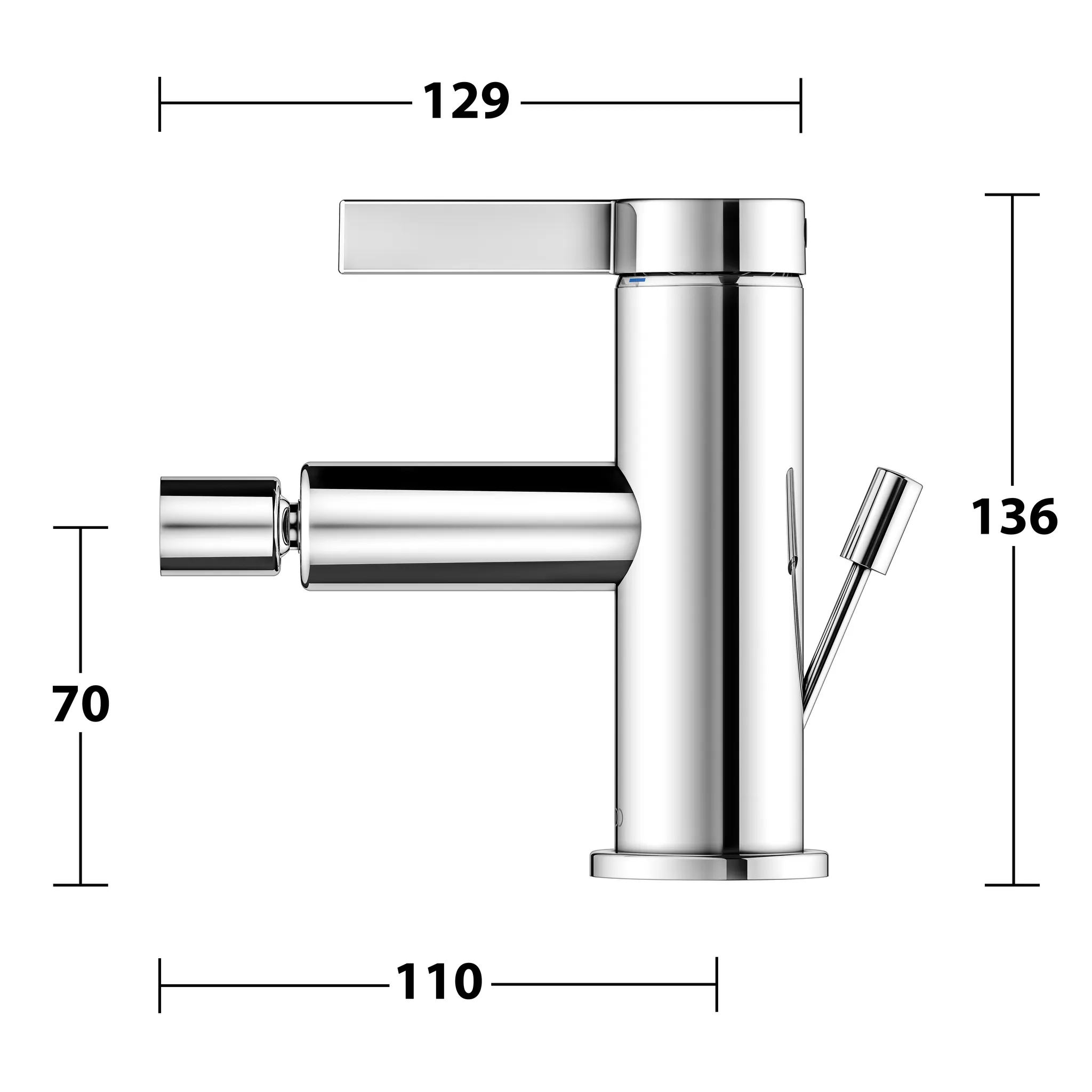 IXMO 59509011000 Einhebel-Bidetmischer mit Zugstangen-Ablaufgarnitur IXMO Pure, Rosette rund/eckig verchromt IXMO 59509011000 Einhebel-Bidetmischer mit Zugstangen-Ablaufgarnitur IXMO Pure, Rosette rund/eckig verchromt