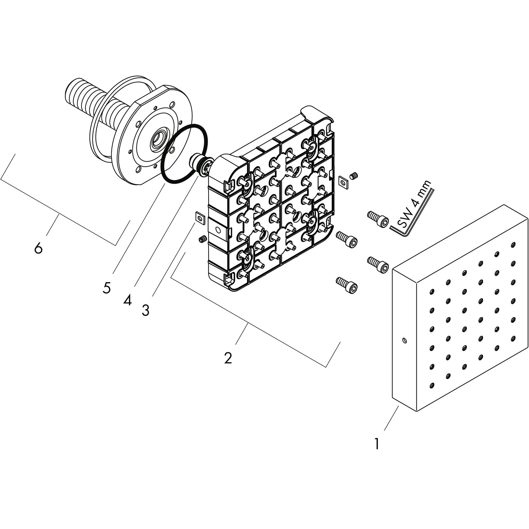 Hansgrohe AXOR Starck Shower Col Armatur 120⁄120 Unterputz eckig Chrom Hansgrohe AXOR Starck Shower Col Armatur 120⁄120 Unterputz eckig Chrom
