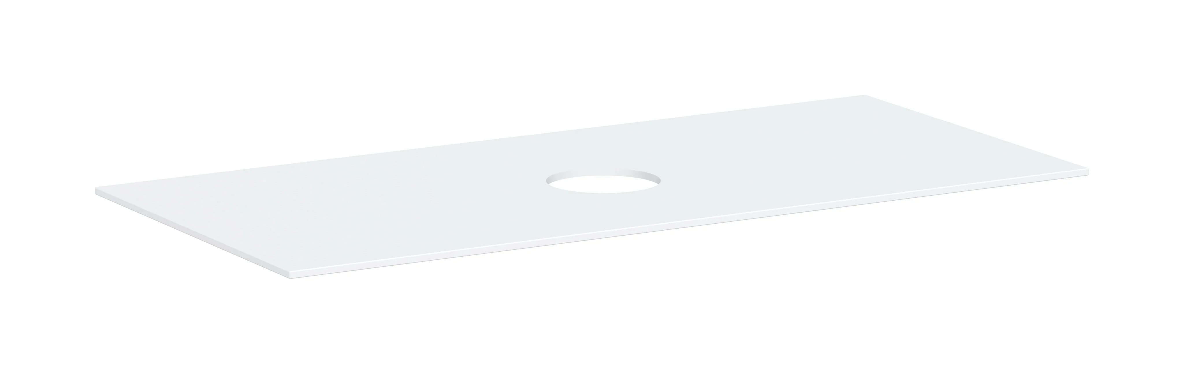 Hansgrohe Xevolos E Konsole, Mattweiß, 1.180 x 500 mm, mittiger Ausschnitt für Aufsatzwaschtisch ohne Hahnloch