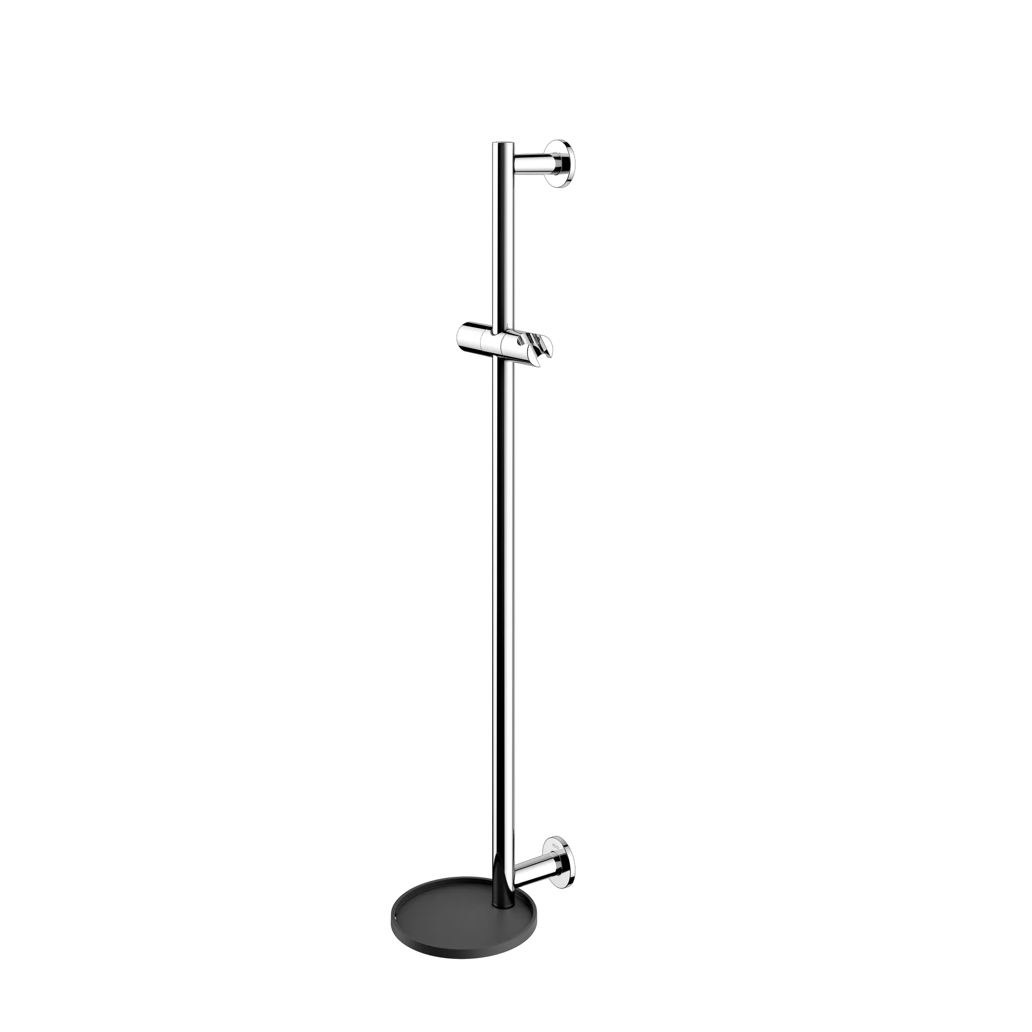 IXMO 59585010911 Brausestange mit Ablage rund, mit Brauseschieber 855 mm verchromt/schwarzgrau