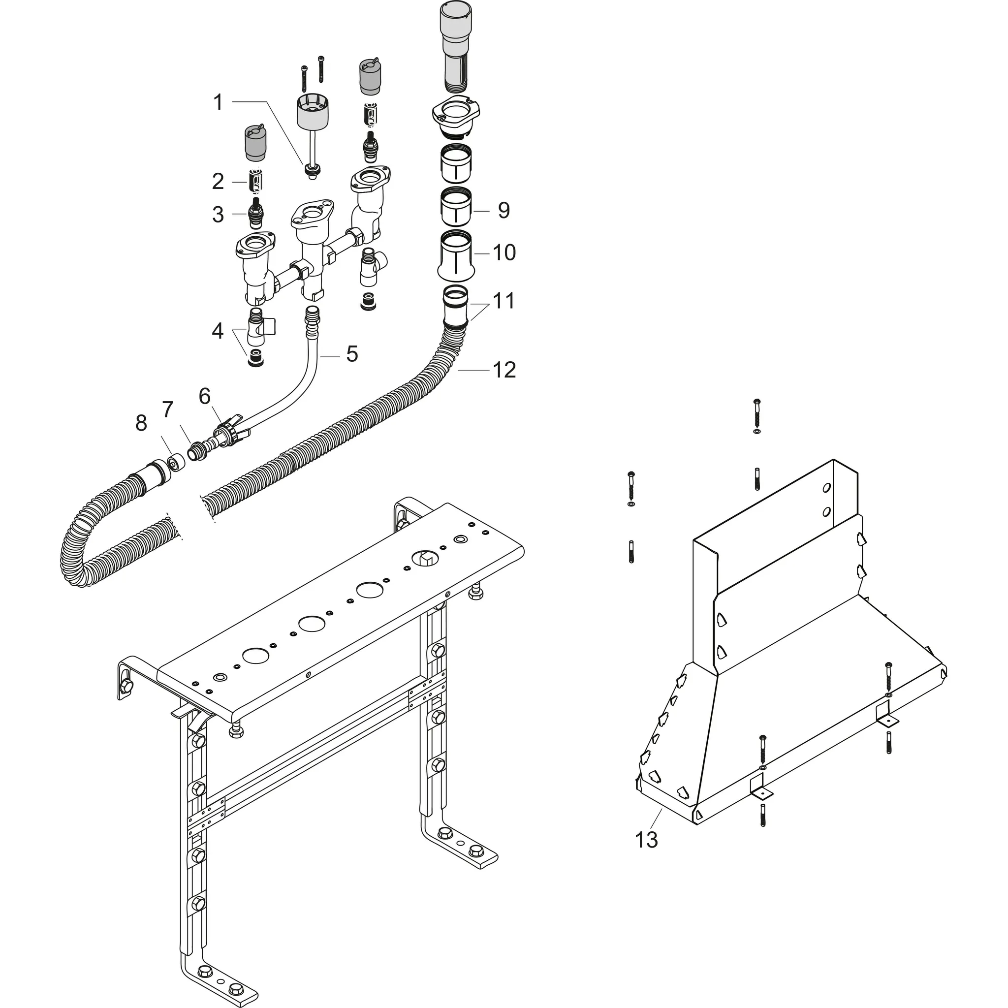 Hansgrohe AXOR Mischer ohne Grundkörper Bonusfähiger Umsatz für 4-Loch Fliesenrandarmatur Hansgrohe AXOR Mischer ohne Grundkörper Bonusfähiger Umsatz für 4-Loch Fliesenrandarmatur