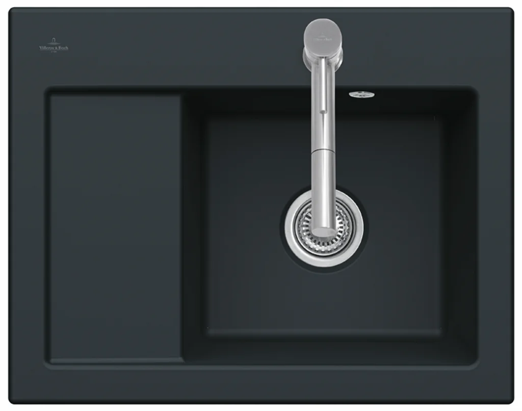 Villeroy & Boch Subway 45 Compact Einbauspüle, 650 x 510 mm, Pure Black Villeroy & Boch Subway 45 Compact Einbauspüle, 650 x 510 mm, Pure Black
