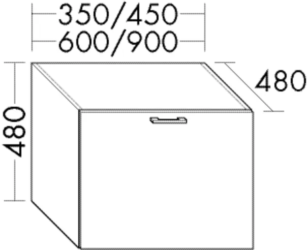 burgbad Hochschrank „Sys30“ 390 × 480 × 520 mm in Weiß Matt