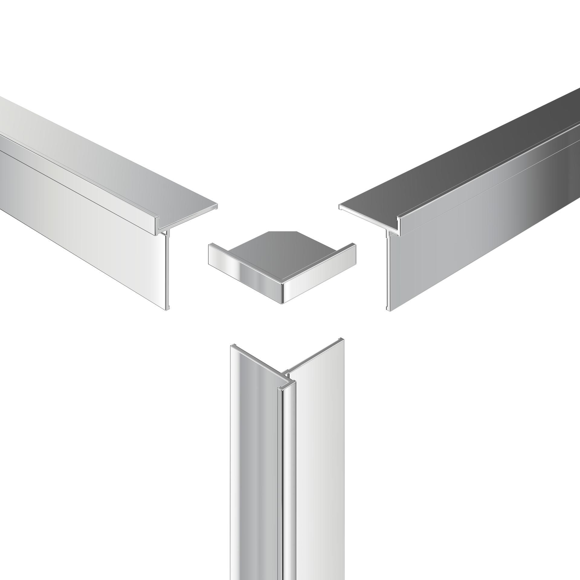 HSK Außenecke flächenbündig „RenoDeco“ für RenoDeco Wandverkleidungssystem in Alu Silber-matt HSK Außenecke flächenbündig „RenoDeco“ für RenoDeco Wandverkleidungssystem in Alu Silber-matt