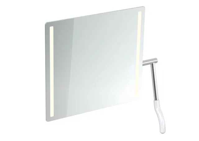 HEWI LED-Kippspiegel, rechteckig, 725x741 mm, Signalweiß HEWI LED-Kippspiegel, rechteckig, 725x741 mm, Signalweiß