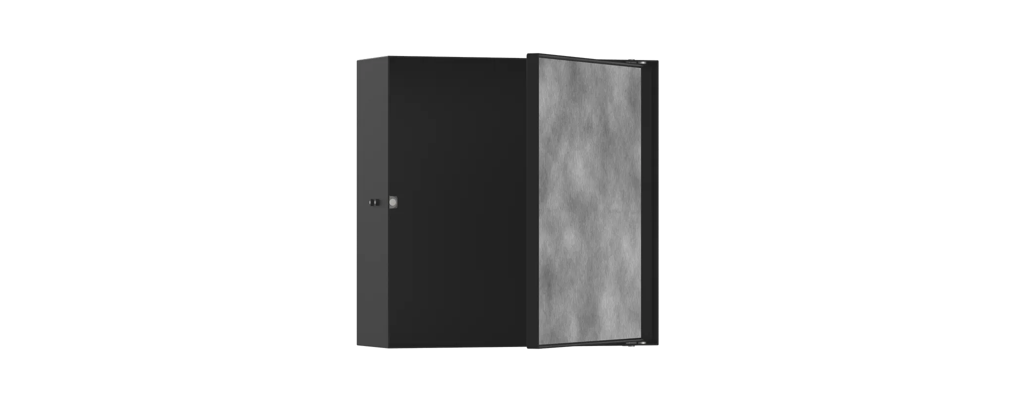 Hansgrohe XtraStoris Rock Wandnische mit befliesbarer Tür, Mattschwarz, 300 x 300 x 100 mm Hansgrohe XtraStoris Rock Wandnische mit befliesbarer Tür, Mattschwarz, 300 x 300 x 100 mm
