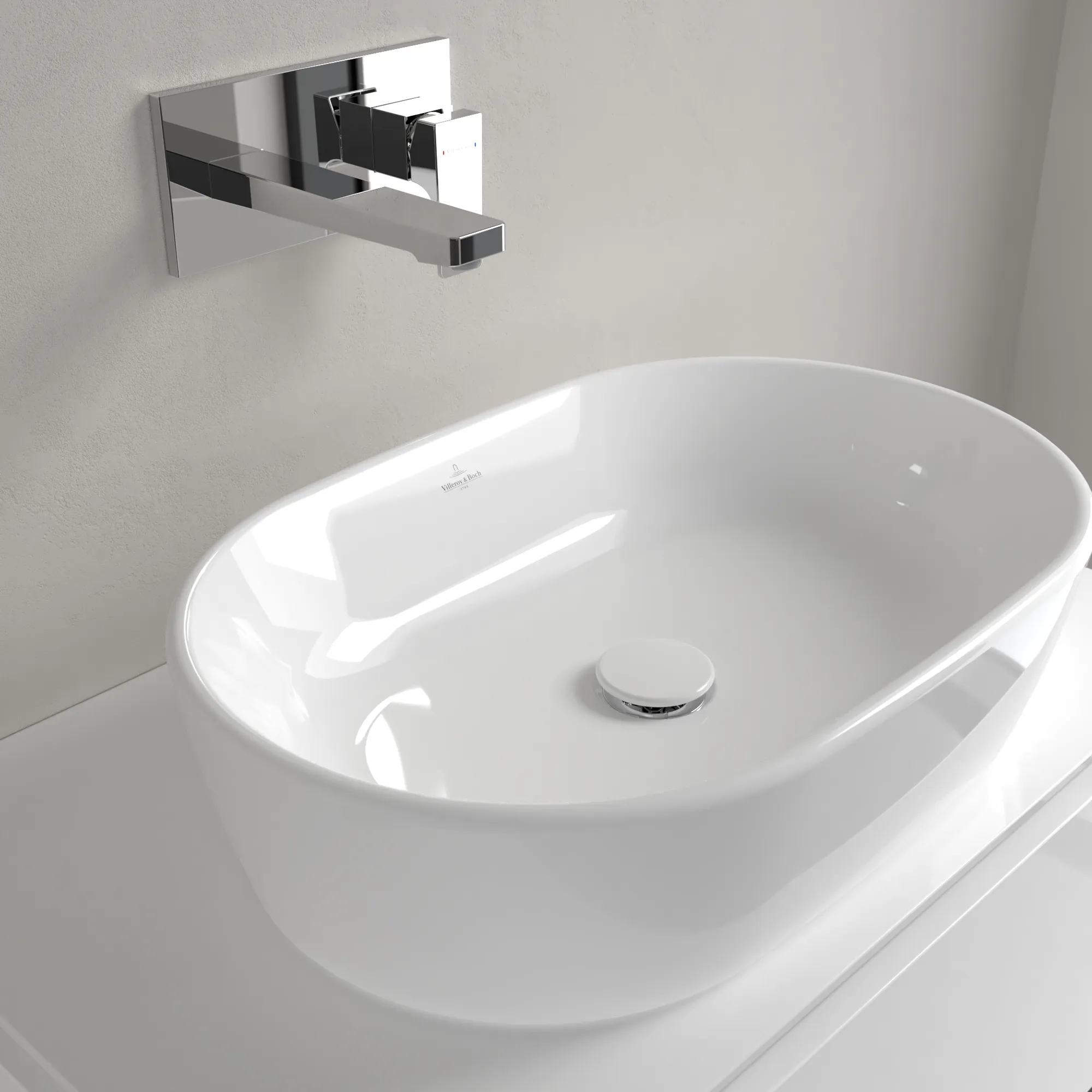 Villeroy & Boch Aufsatzwaschtisch „Architectura“ 600 × 400 × 155 mm, ohne Hahnlochbohrung in Weiß Alpin Villeroy & Boch Aufsatzwaschtisch „Architectura“ 600 × 400 × 155 mm, ohne Hahnlochbohrung in Weiß Alpin