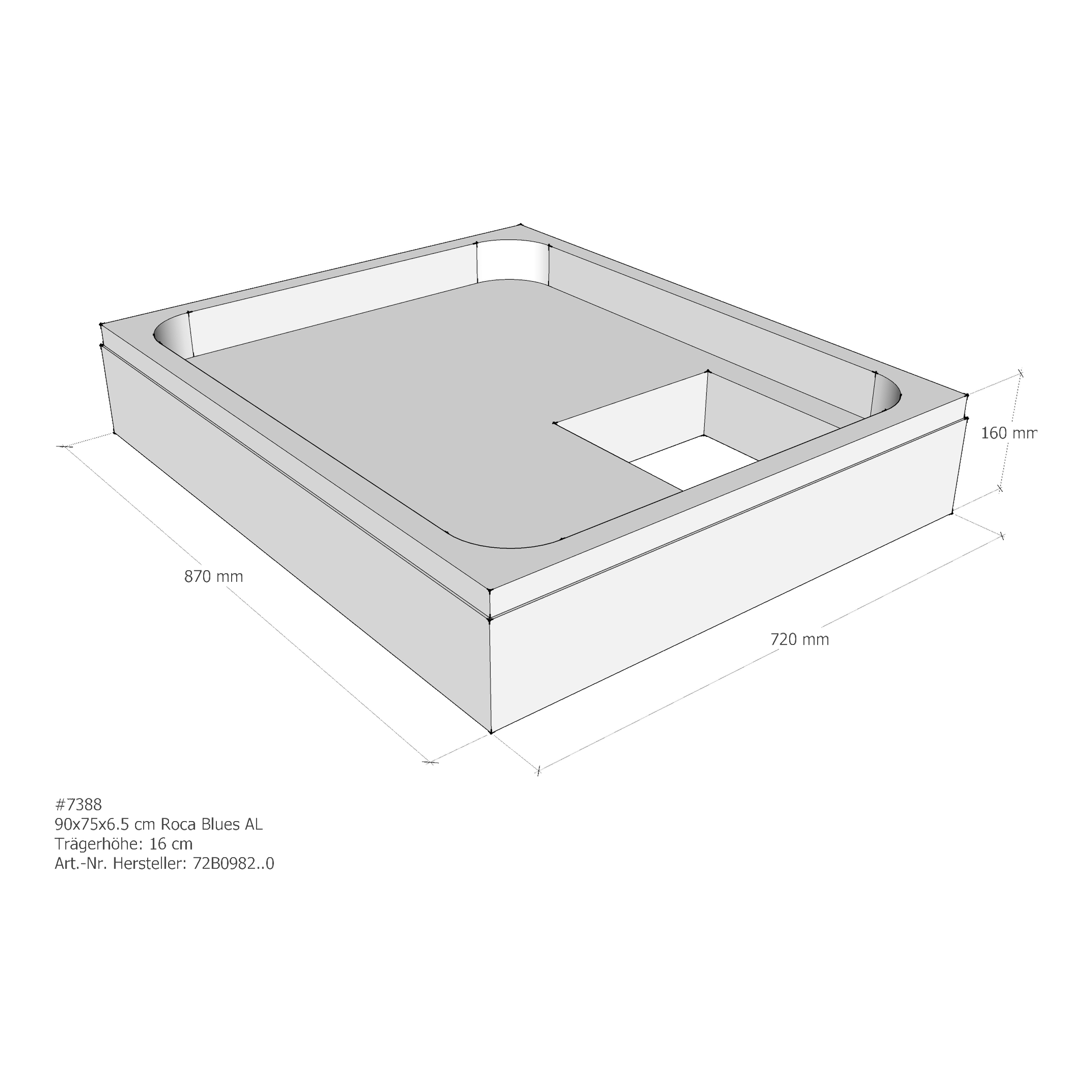 Duschwannenträger für Roca Blues 90 × 75 × 6,5 cm Duschwannenträger für Roca Blues 90 × 75 × 6,5 cm