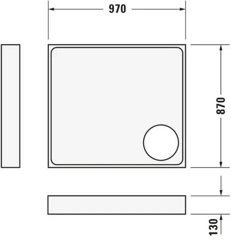 Duravit rechteck Duschwanne „Starck Slimline“ 100 × 90 cm ohne Antislip Duravit rechteck Duschwanne „Starck Slimline“ 100 × 90 cm ohne Antislip